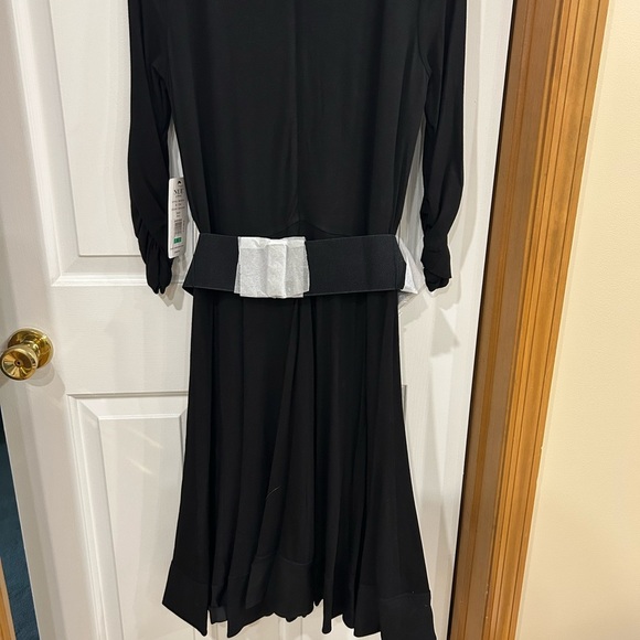 NUE By Shanti Black Dress with Unique Belt sophisticated upscale feminine nwt 8 - Picture 3 of 10